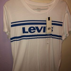 White With Blue Levi’s women’s T-shirt size large